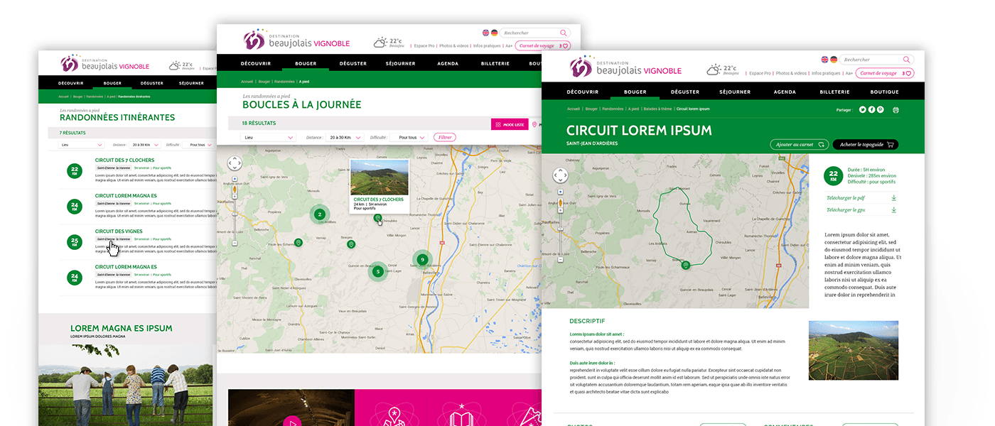 Site internet Beaujolais Vignoble en full responsive