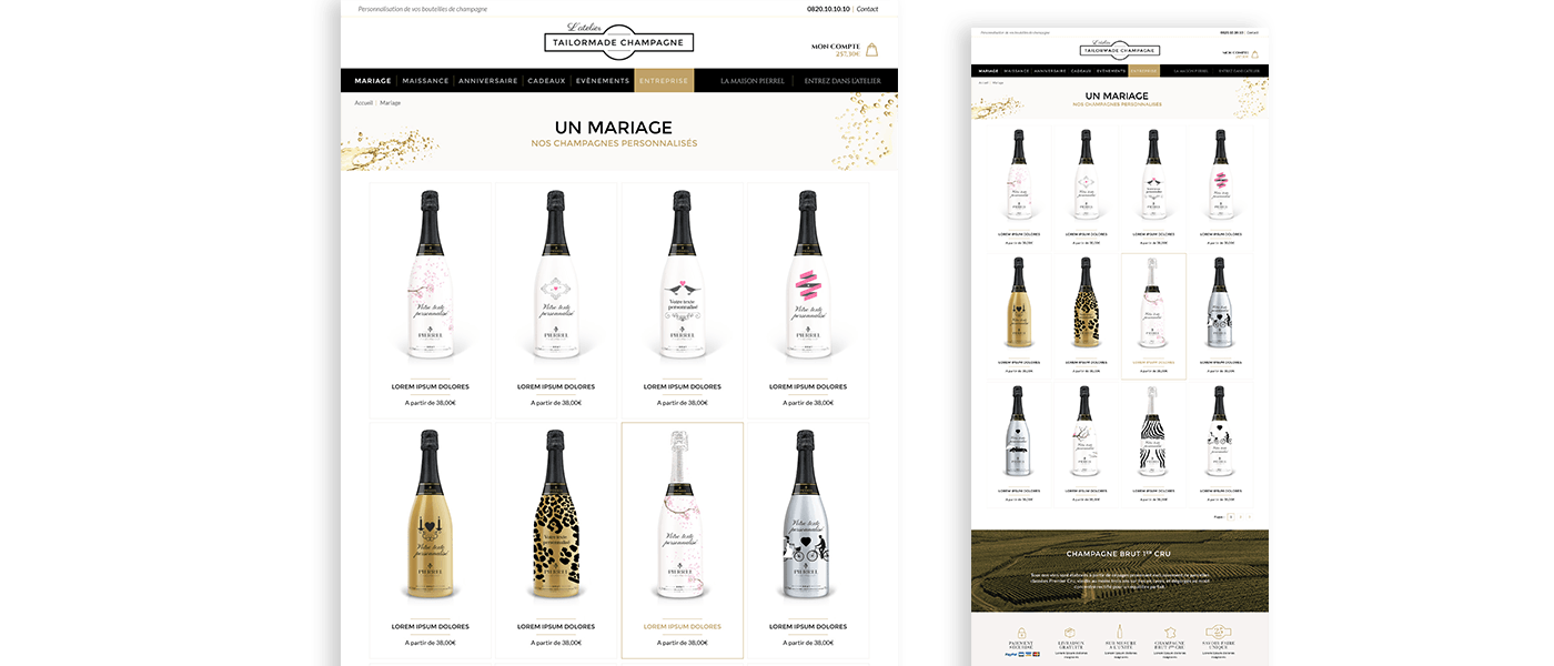 Design du nouveau site internet