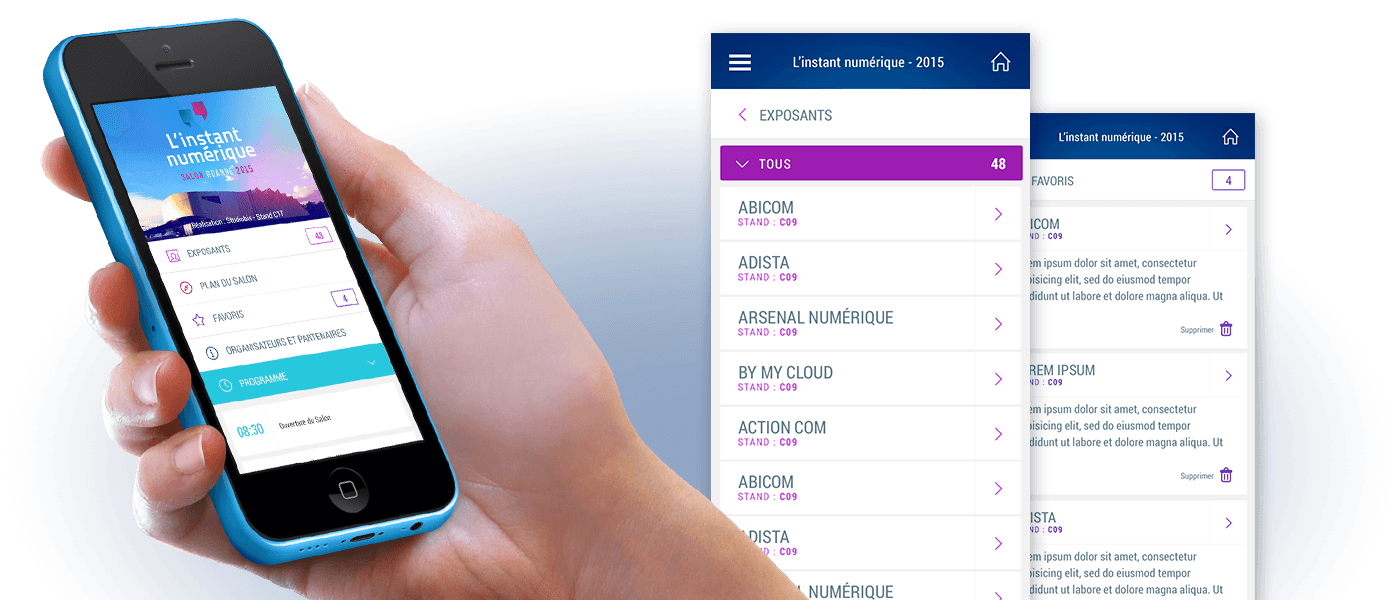 Application mobile disponible sur iOS et Android