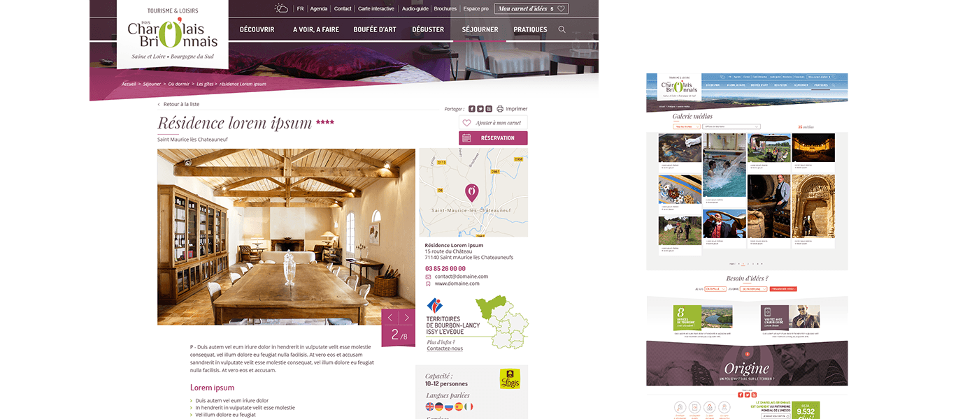 UX-UI design - Charolais Brionnais Tourisme